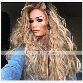 Blonde Wigs for Women Synthetic Wig Curly Body Wave Pixie Cut Wig Long Light Blonde Synthetic Hair 30 Inch Women's Fashionable Design Party Fluffy Blonde barbi