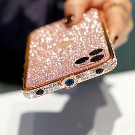 Handy Hülle Handyhüllen Für iPhone 14 Plus iPhone 13 12 11 Pro Max SE X XR XS Max 8 7 Rückseite Shutzrahmen für Frauen Mädchen Bling Glitzer glänzend Stoßresi