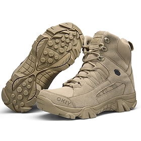 RAX Men Hiking Shoes Mid-top Waterproof Outdoor Sneaker Men Leather Trekking Boots Trail Camping Climbing Hunting Sneakers Women