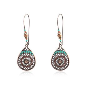 Women's Hoop Earrings Geometrical Floral Theme Stylish Simple Basic Boho Earrings Jewelry Golden / Silver For Gift Daily Festival