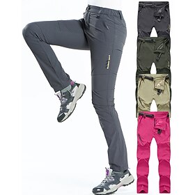 Women's Hiking Pants Trousers Summer Spring Autumn / Fall Outdoor Waterproof Skin Friendly Quick Dry Stretchy Pants / Trousers Bottoms Elastic Waist Dark Grey