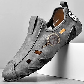 Men's Loafers  Slip-Ons Leather Shoes Comfort Loafers Plus Size Summer Loafers Water Shoes Walking Sporty Casual Outdoor Daily Nappa Leather Cowhide Breathable