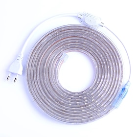 LED Strip Flexible Light SMD 5050 AC220V 110V 60LEDs Waterproof LED Tape LED Light With Power Plug 5m 10m 1m