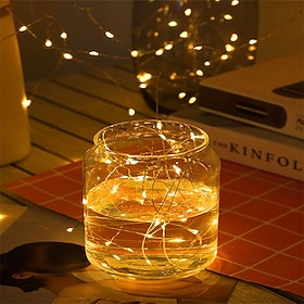 LED String Light Copper Wire String Lights with 3AA Battery Steady on Fairy Light Indoor Decoration