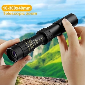 einziehbares Monokular 10–300 x 40 mm Long Range Mini mit Zoom-Vergrößerung für die Reise, Jagd, Camping und im Freien