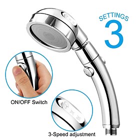 High Quality 1PC High Pressure 3 Modes Shower Head with Stop Button Adjustable Water Saving Showerhead For Home Hotel Bathroom