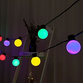 Luces de Vacaciones al Aire Libre Solar 5cm Luz de Cuerda de Bola Grande 5m-20LEDs 3.5m-10LEDs Luces de Bombilla de Hadas para Jardín Decoración de Bodas
