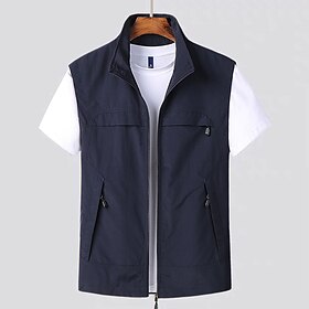 Per uomo Gilet Gilet da pesca Gilet da escursione Gilet senza maniche Giacca Gilet Esterno Strada Giornaliero Per uscire Streetwear Informale Primaver