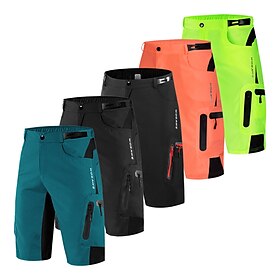 WOSAWE Men's Bike Shorts Cycling MTB Shorts Baggy Shorts Breathable Quick Dry Loose Fit Zipper Pockets Waterproof Summer bike wear Bottoms