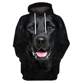 Voor Heren Trui Met Capuchon 1 2 3 4 5 Capuchon Hond Grafische Prints Afdrukken Voorvak Casual Dagelijks Sport 3D-afdrukken Sportkleding Casual Groot