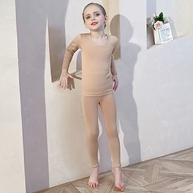 Kids' Dancewear Ballet Activewear Top Solid Girls' Training Performance Long Sleeve High Cotton Blend