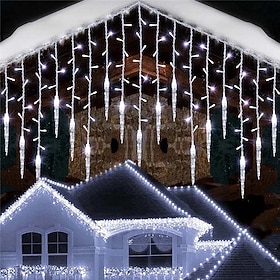 3.5M 5M Luci a Tenda di Ghirlande 96LEDs 216LEDs Luci a Ghiacciolo 220V Luci a Filo Fatate Decorazione Giardino Centro Commerciale Interno Esterno Spina EU