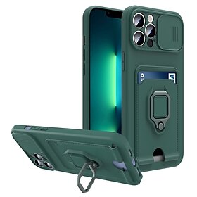telefon Etui Til iPhone 15 Pro Max Plus iPhone 14 Pro Max Plus 13 12 11 Mini X XR XS 8 7 Ekstra kraftig med stativ Støtsikker Ensfarget TPU