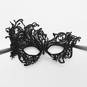 2 pcs Carnival Ball Mask Double Gauze Lace Mask Masquerade Party Ball Half Face Lace Mask Accessories