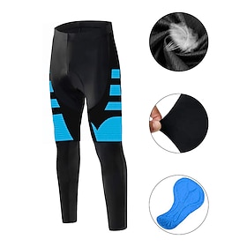 21Grams Men's Cycling Tights Bike Pants Bike Tights Winter Mountain Bike MTB Road Bike Cycling Sports Stripes 3D Pad Cycling Breathable Qui