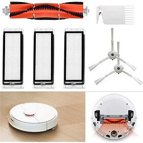 Accessories For Xiaomi Robot Vacuum Cleaner, 1 Central Brush, 2 Side Brushes, 3 HEPA Filters,1 Cleaning Tool Vacuum Cleaner Parts Replacement Parts For Xiaomi