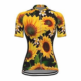 21Grams Women's Cycling Jersey Short Sleeve Bike Top With 3 Rear Pockets Mountain Bike MTB Road Bike Cycling Breathable Moisture Wicking Qu