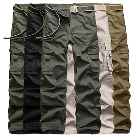 Men's Cargo Pants Work Pants Tactical Cargo Pants Military Summer Spring Outdoor Ripstop Quick Dry Multi Pockets Wear Resistance Pants / Trousers Bottoms Black