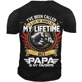 Men's Graphic T-Shirt: 'Papa Is My Favorite' Family Relationships Tee, Ideal Father's Day Gift for Dads Grandfathers