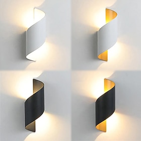 15W Outdoor Weatherproof Wall Light 10.9in Large Size Modern LED Wall Lamp Black Gold / White Gold Cast Aluminum Wall Wash Light for Porch Garden Corridor Balc