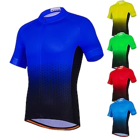 21Grams Men's Cycling Jersey Short Sleeve Bike Top With 3 Rear Pockets Mountain Bike MTB Road Bike Cycling Breathable Moisture Wicking Quic