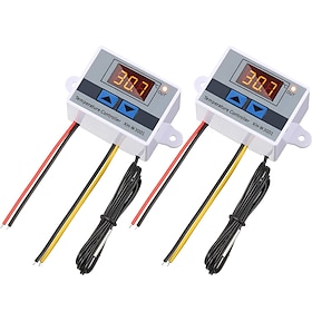 XH-W3001 Digital LED Temperature Controller Module Digital Thermostat Switch with Waterproof Probe Programmable Heating Cooling Electronic Thermostat Range fro