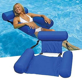 Inflatable Pool Float, Adult Pool Floaties, Multi-Purpose 4-in-1 Swimming Water Floating Rafts (Saddle, Lounge Chair, Hammock, Drifter) for Pool, Lake, Beach,