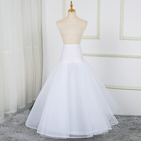 Rococo Victorian Medieval Petticoat Hoop Skirt Under Skirt Crinoline Princess Bride Bridal Ball Gown A-Line Fancy Dress Women's Carnival Masquerade Wedding Par