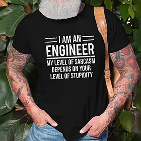 Letter Black White Red T shirt Tee Casual Style Men's Graphic Cotton Blend Shirt Sports Casual Shirt Short Sleeve Comfortable Tee Outdoor Street Summer Fashion
