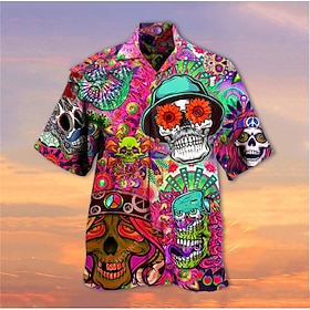 Men's Skull Shirt S…