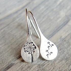 Women's Drop Earrings Geometrical Skeleton Stylish Simple Folk Style Earrings Jewelry Silver For Daily Holiday 1 Pair