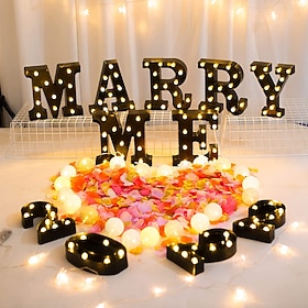 led letters verlichting 26 alfabet Arabische batterij-aangedreven zwarte decoratieve lichtkrant lampen voor evenementen bruiloft verjaardag thuis bar (cool zw