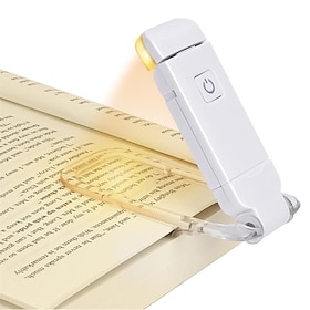 Book Reading Light USB Rechargeable Book Light For Reading In Bed Blue Light BlockingLED Clip On Book Lights For Kids Bookworms