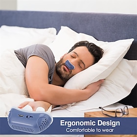 Electric Anti Snoring Device Aid Mini Device Stopper Nose Breathing Relieve Snoring Aid Anti Snoring for Better Sleep