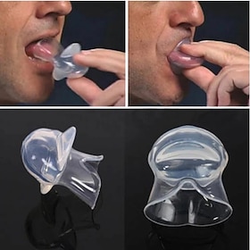 stabilisateur de langue en silicone pour un meilleur sommeil, embout buccal doux et confortable pour une utilisation nocturne