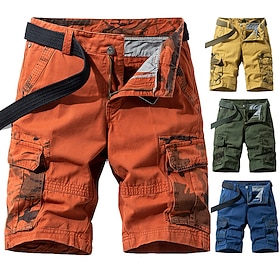 Men's Tactical Shorts Cargo Shorts Camo Shorts Summer Shorts Patchwork Solid Color Camo / Camouflage Ripstop Breathable Sports Outdoor Military Army Green Blu