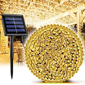 Outdoor Solar LED String Lights 10/20/30/50/100m Waterproof Christmas String Lights Festive Lighting Outdoor Tree Lights Wedding Party Christmas Tree Garden Ou