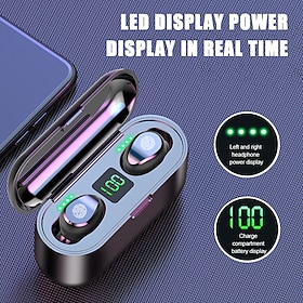 F9-8 Auricolari wireless Cuffie TWS Nell'orecchio Bluetooth 5.1 Impermeabile Sportivo Stereo per Apple Samsung Huawei Xiaomi MI Allenamento in palestra Corsa U