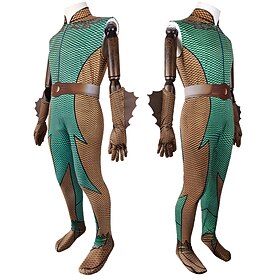 Gen V The Boys Deep Superhero Zentai Suits Cosplay Costume Men's Women's Movie Cosplay Cosplay Halloween Green Gloves Zentai Waist Belt Masquerade Polyester