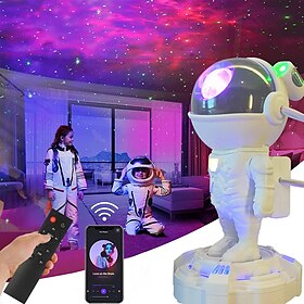 Astronaut Light Projector Star Galaxy Projector With Bluetooth Speaker Bedroom Starry Ceiling Star Projector Night Light For Kids Adults