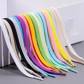 Multicolor Flat Shoelaces – Durable Polyester Fashion Sneaker Laces for Sports, Casual, and Running Shoes – Unisex Shoe Accessories for Adults and Kids