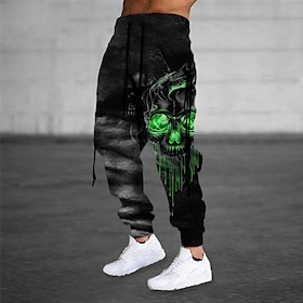 Men's Sweatpants Joggers Trousers Drawstring Elastic Waist Ribbon Graphic Prints Comfort Breathable Sports Outdoor Casual Daily Cotton Blend Terry Streetwear D