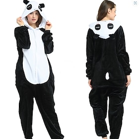 Adults' Kigurumi Pajamas Nightwear Camouflage Panda Cartoon Onesie Pajamas Polar Fleece Cosplay For Men's Women's Boys Christmas Animal Sleepwear Cartoon Festi