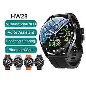 HW28 Smart Watch 1.39 inch Smartwatch Fitness Running Watch Bluetooth Pedometer Call Reminder Activity Tracker Compatible with Android iOS Men Long Standby Han