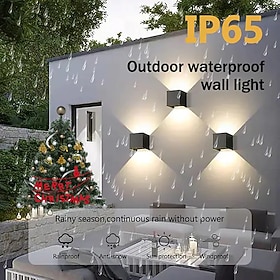 LED Outdoor/Indoor Up and Down IP65 Waterproof Wall Light, 12W 6000K White/Warm White Wall Lighting LED with Adjustable Beam Angle 1000lm AC85-265V