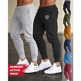 Men's Joggers Sweatpants Pocket Drawstring Bottoms Athletic Athleisure Breathable Soft Sweat wicking Fitness Gym Workout Performance Sportswear Activewear Soli