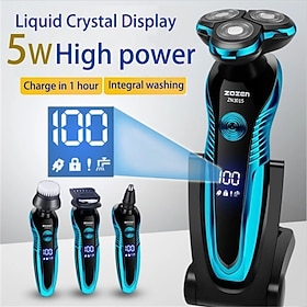 Electric Shaver Washable Rechargeable Electric Razor Shaving Machine for Men Beard Trimmer Wet-Dry Dual Use Valentine’s Day Gift