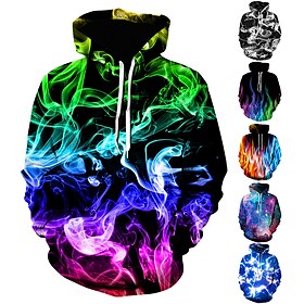 Voor Heren Trui Met Capuchon Zwart En Wit WE-1803 Zwart Geel Blauw Dagelijks Streetwear 3D-afdrukken Ontwerper Casual Herfst Kleding Hoodies Sweatshi