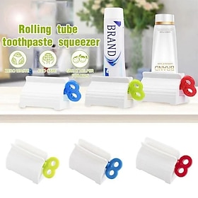 3 stk rullende tannkrem squeezer tube squeezer tannkrem dispenser holder tannkrem manuell sprøyte dispenser på badet