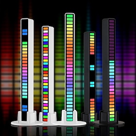 RGB LED Smart Light Voice-controlled Synchronous Rhythm Light Internet Popular Color Music Environment Light Car Desktop Sensing Creative Led Atmosphere Light